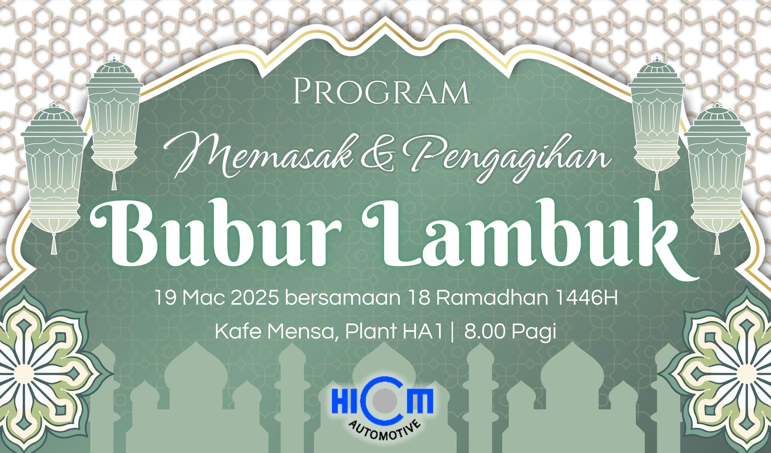 Program Memasak & Agihan Bubur Lambuk